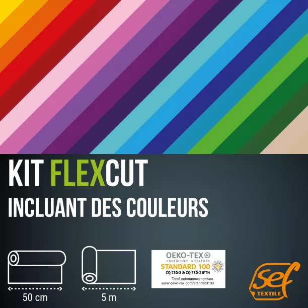 Kit FlexCut rollen (5 meter) inclusief kleuren