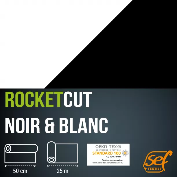 RocketCut Breedte 50 (Zwart/Wit)