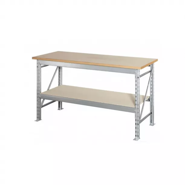 Werktafel met lagere plank