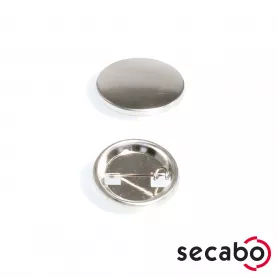 Blanco badges met speld Secabo