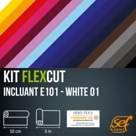Kit FlexCut rollen (5 meter) inclusief E101 - WIT 01