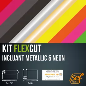 Kit FlexCut rollen (5 meter) inclusief Metallic / Neon